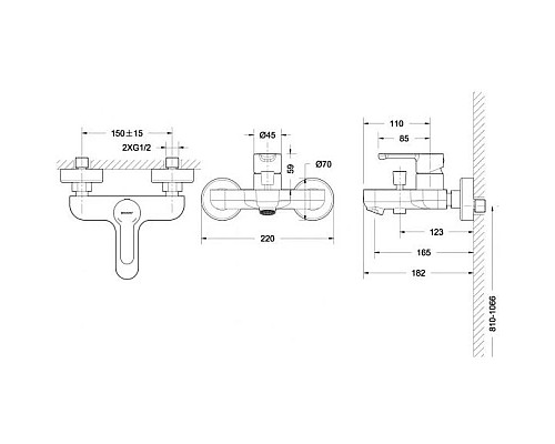 Заказать Смеситель для ванны Bravat Stream F63783C-01A в магазине сантехники Santeh-Crystal.ru