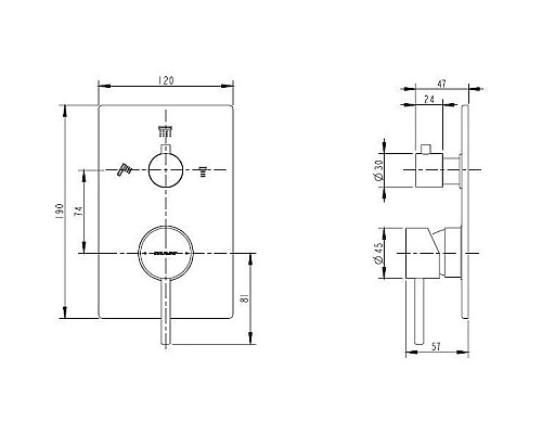 Купить Смеситель для ванны Bravat Arc P69193C-ENG в магазине сантехники Santeh-Crystal.ru