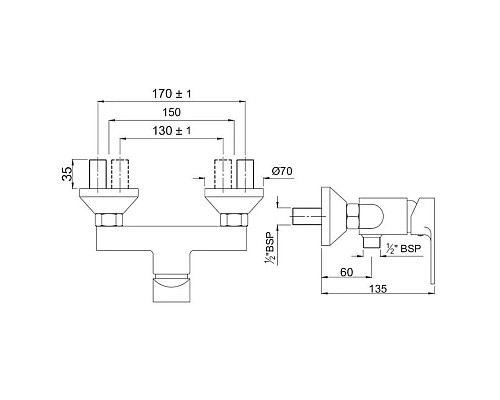 Купить Cмеситель для душа Jaquar Vignette Prime VGP-CHR-81149 в магазине сантехники Santeh-Crystal.ru