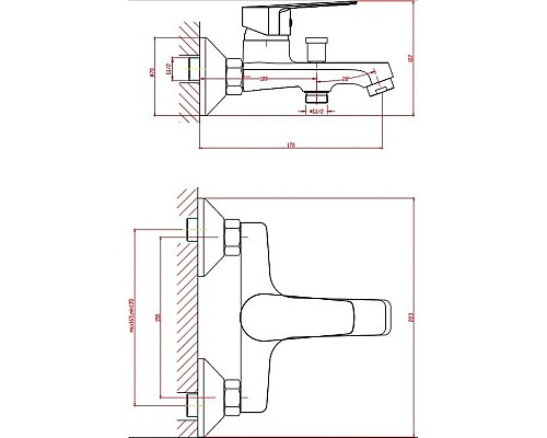 Приобрести Смеситель для ванны Orange Loop M26-100ab в магазине сантехники Santeh-Crystal.ru