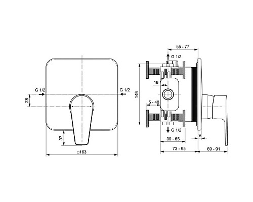 Купить Смеситель для душа Ideal Standard Cerafine D A7347AA в магазине сантехники Santeh-Crystal.ru