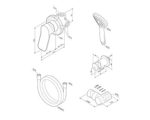 Заказать Смеситель для душа AM.PM X-Joy FB85A2H000 в магазине сантехники Santeh-Crystal.ru