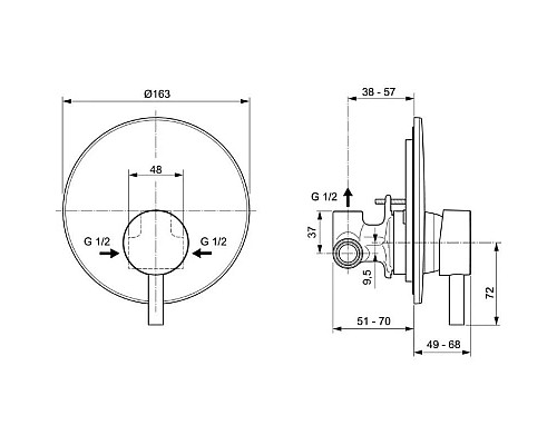 Заказать Смеситель для душа Ideal Standard Ceraline A6940XG в магазине сантехники Santeh-Crystal.ru