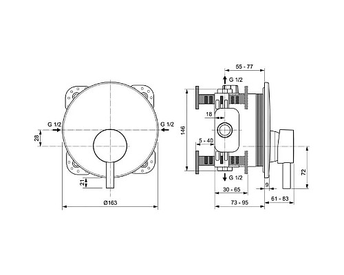 Заказать Смеситель для душа Ideal Standard Ceraline A7388XG в магазине сантехники Santeh-Crystal.ru