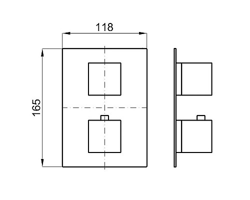 Приобрести Термостат для ванны Noken Square N186490053 в магазине сантехники Santeh-Crystal.ru