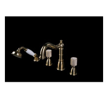 Смеситель на борт ванны Boheme Royal Cristal 395-Royal/CRST black