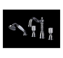 Смеситель на борт ванны Boheme Royal Cristal 396-Royal/CRST black