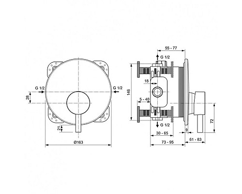 Купить Смеситель для душа Ideal Standard Ceraline A7388AA в магазине сантехники Santeh-Crystal.ru