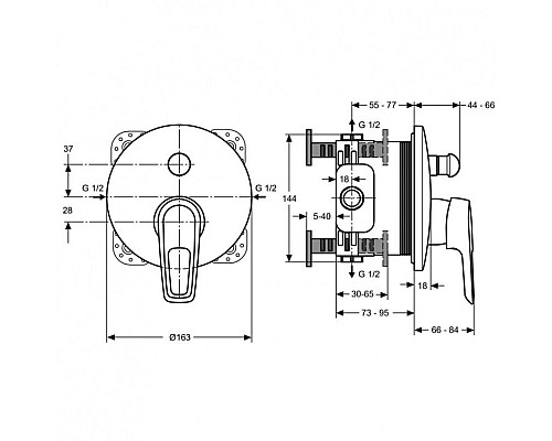 Заказать Смеситель для ванны Ideal Standard Ceramix Blue A5664AA в магазине сантехники Santeh-Crystal.ru