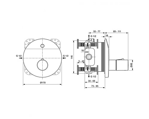 Купить Инфракрасная электроника для душа со смешиванием Ideal Standard Ceraplus A6155AA в магазине сантехники Santeh-Crystal.ru