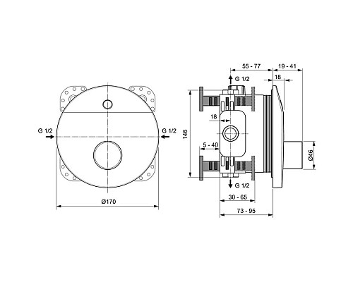 Купить Инфракрасная электроника для душа со смешиванием Ideal Standard Ceraplus A6157AA в магазине сантехники Santeh-Crystal.ru