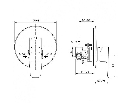 Купить Смеситель для душа Ideal Standard Ceraplan III A6382AA в магазине сантехники Santeh-Crystal.ru