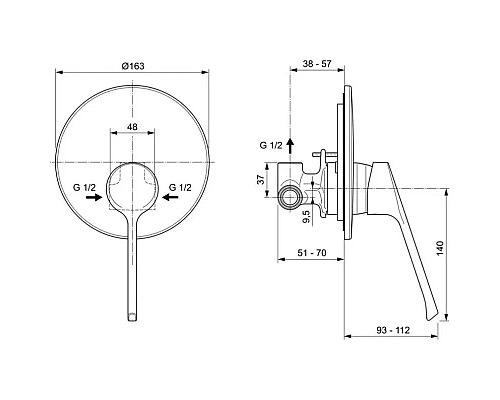 Приобрести Смеситель для душа Ideal Standard Base A6727AA в магазине сантехники Santeh-Crystal.ru