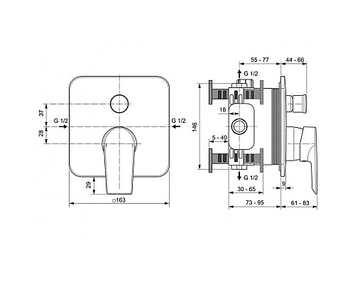 Приобрести Смеситель для ванны Ideal Standard Edge A7124AA в магазине сантехники Santeh-Crystal.ru