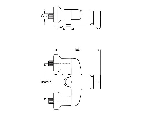 Приобрести Смеситель для душа Ideal Standard Ceraplus B8297AA в магазине сантехники Santeh-Crystal.ru