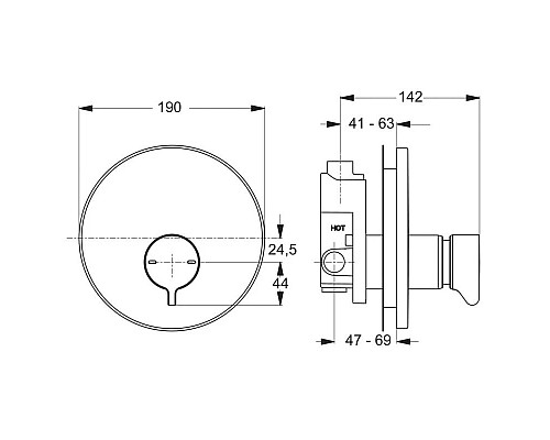 Приобрести Смеситель для душа Ideal Standard Ceraplus B8299AA в магазине сантехники Santeh-Crystal.ru