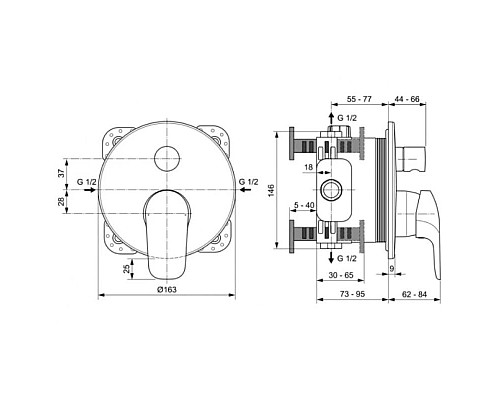 Купить Смеситель для ванны Ideal Standard Ceraflex A6725AA в магазине сантехники Santeh-Crystal.ru