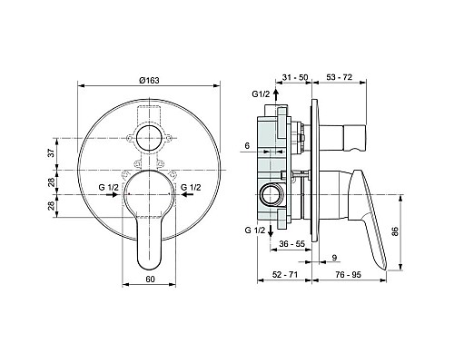 Приобрести Смеситель для ванны Ideal Standard Alpha A7185AA в магазине сантехники Santeh-Crystal.ru