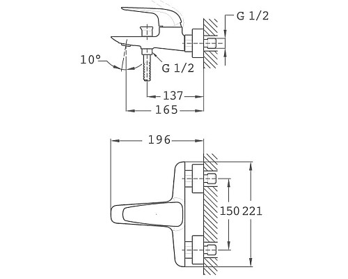 Купить Смеситель для ванны Teka Itaca 671010200 в магазине сантехники Santeh-Crystal.ru