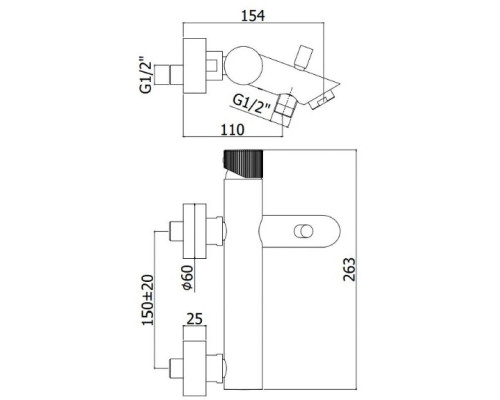 Купить Смеситель для ванны Paffoni Jo JO022CR в магазине сантехники Santeh-Crystal.ru