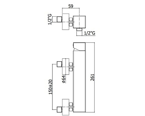 Заказать Смеситель для душа Paffoni Level LEC168CR в магазине сантехники Santeh-Crystal.ru