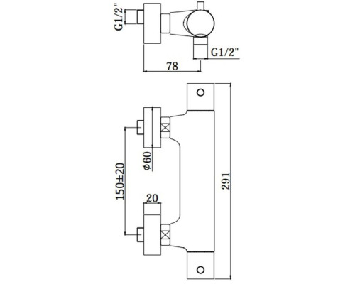 Заказать Термостат для душа Paffoni Light LIQ168CR в магазине сантехники Santeh-Crystal.ru