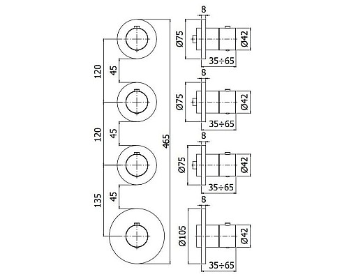 Купить Термостат для ванны Paffoni Modular Box MDE019CR в магазине сантехники Santeh-Crystal.ru