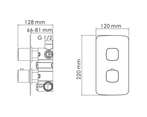 Купить Термостат для ванны WasserKRAFT Naab 8644 в магазине сантехники Santeh-Crystal.ru