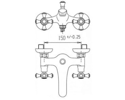 Купить Смеситель для ванны Caprigo Monarch 41-011-vot в магазине сантехники Santeh-Crystal.ru