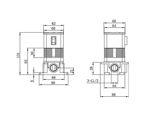 Заказать Смеситель для душа Caprigo Adria Uno 02-550-vot в магазине сантехники Santeh-Crystal.ru