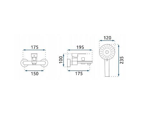 Купить Смеситель для ванны Rea Mayson REA-B5662 в магазине сантехники Santeh-Crystal.ru