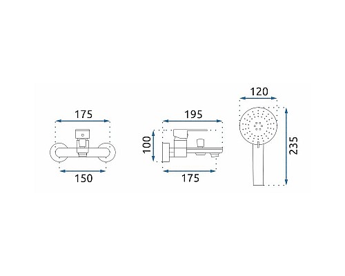 Заказать Смеситель для ванны Rea Mayson REA-B9634 в магазине сантехники Santeh-Crystal.ru