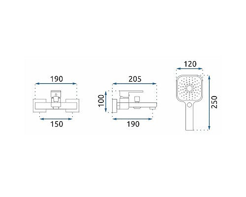 Купить Смеситель для ванны Rea Orix REA-B5133 в магазине сантехники Santeh-Crystal.ru