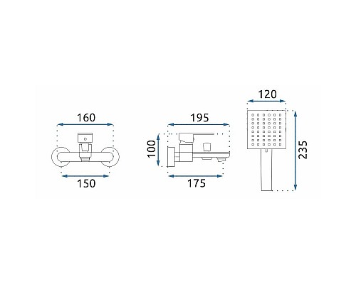 Купить Смеситель для ванны Rea Luppo REA-B5770 в магазине сантехники Santeh-Crystal.ru