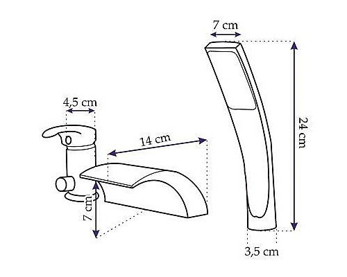 Заказать Смеситель на борт ванны Rea Riven REA-B0457 в магазине сантехники Santeh-Crystal.ru