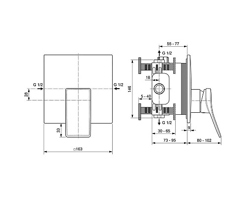 Купить Смеситель для душа Ideal Standard Conca A7373A5 в магазине сантехники Santeh-Crystal.ru