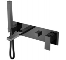 Смеситель для ванны Boheme Qubic 474-2-SGM