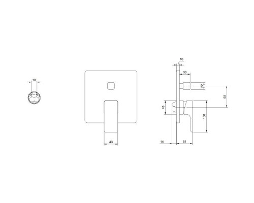 Заказать Смеситель для ванны Villeroy & Boch Subway 3.0 TVS11200300064 в магазине сантехники Santeh-Crystal.ru