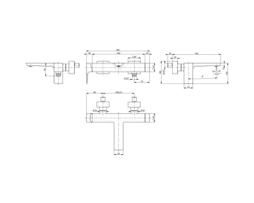 Заказать Смеситель для ванны Villeroy & Boch Subway 3.0 TVT112002000K5 в магазине сантехники Santeh-Crystal.ru
