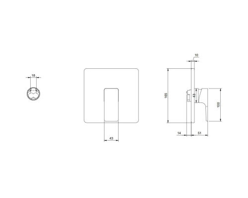 Заказать Смеситель для душа Villeroy & Boch Subway 3.0 TVS112002000K5 в магазине сантехники Santeh-Crystal.ru