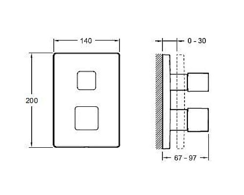 Заказать Термостат для душа Jacob Delafon Modulo E98729-CP в магазине сантехники Santeh-Crystal.ru