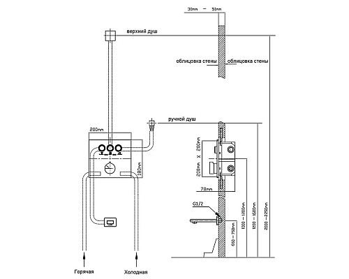 Смеситель для ванны Vincea VSCV-431CH