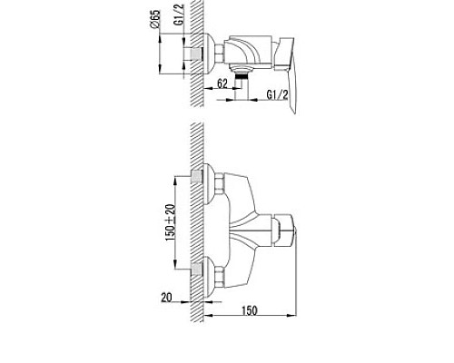 Купить Смеситель для душа Lemark Mars LM3503C в магазине сантехники Santeh-Crystal.ru