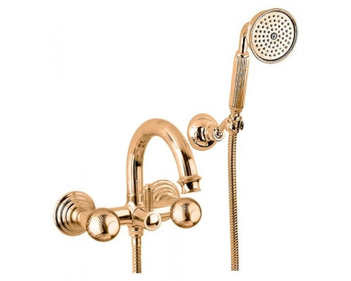 Заказать Смеситель для ванны золото 24 карата, ручки металл Cezares Olimp OLIMP-VD-03/24-M в магазине сантехники Santeh-Crystal.ru