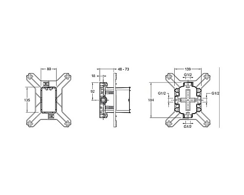 Купить Универсальная система скрытого монтажа Jacob Delafon Modulo 98699D-NF в магазине сантехники Santeh-Crystal.ru