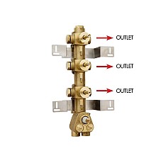 Скрытый термостатический смеситель на 3 потребителя Bossini Outlets Z030202000