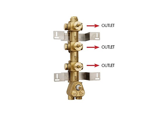 Купить Скрытый термостатический смеситель на 3 потребителя Bossini Outlets Z030202000 в магазине сантехники Santeh-Crystal.ru