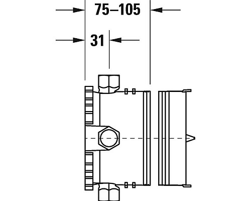 Приобрести Скрытая монтажная часть 3/4 Duravit B.1 GK0900001000 в магазине сантехники Santeh-Crystal.ru