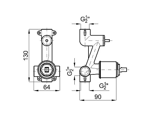 Купить Скрытая часть Noken Project Line N194710517 в магазине сантехники Santeh-Crystal.ru