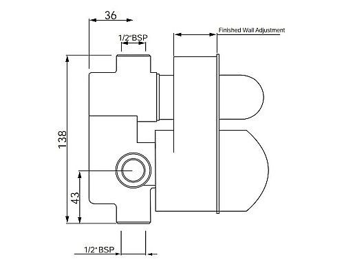 Приобрести Скрытая часть Jaquar ALD-CHR-079 в магазине сантехники Santeh-Crystal.ru